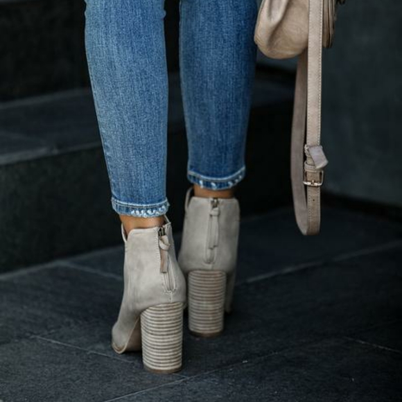 Norah Ankle Bootie • Light Taupe - Picture 3 of 4